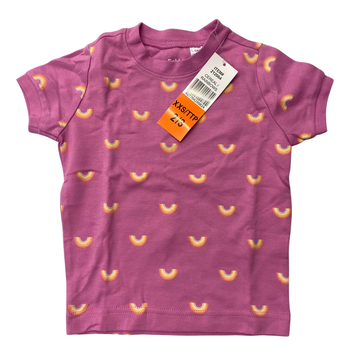 Pekkle Kids 4 Piece Sleep Set Cereal/Rainbows- XXS