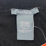 Matty M Women's V-Neck Sweater With Side Slits SIZE - Medium