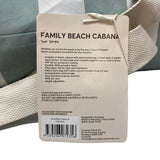 Coconut Grove Sage Striped Beach Cabana