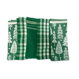Town & Country 5x Christmas Themed Kitchen Towels - Green