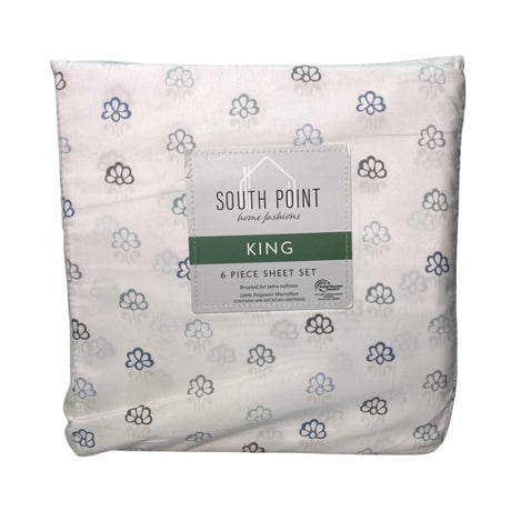 South Point 6 Piece Sheet Set - King - Provence Medallion