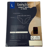 Bendon Women's 5x Comfy Brief Multicolour SIZE - Large