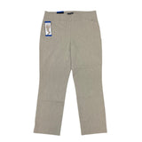 Hilary Radley Women's Mid Rise Comfort Waist Pants - Beige SIZE - Large