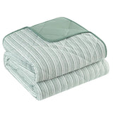 Pem America Cooling Blanket - Queen - Green Stripe