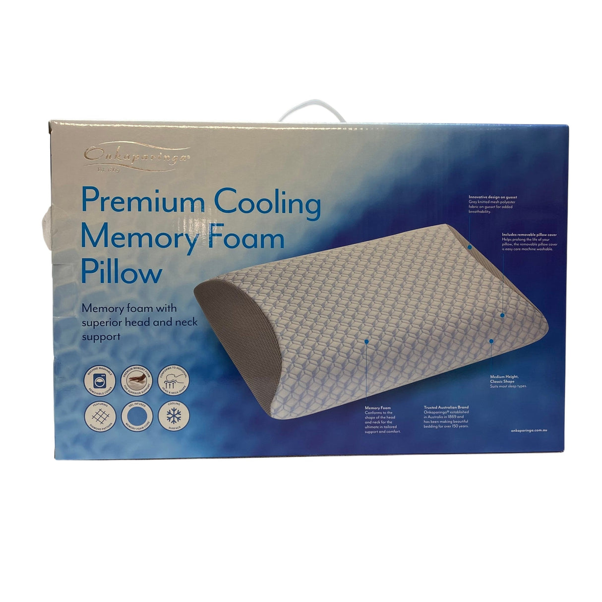 Onkaparinga Premium Cooling Memory Foam Pillow