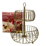 Over&Back 2-Tier Gold-Tone Fruit Basket
