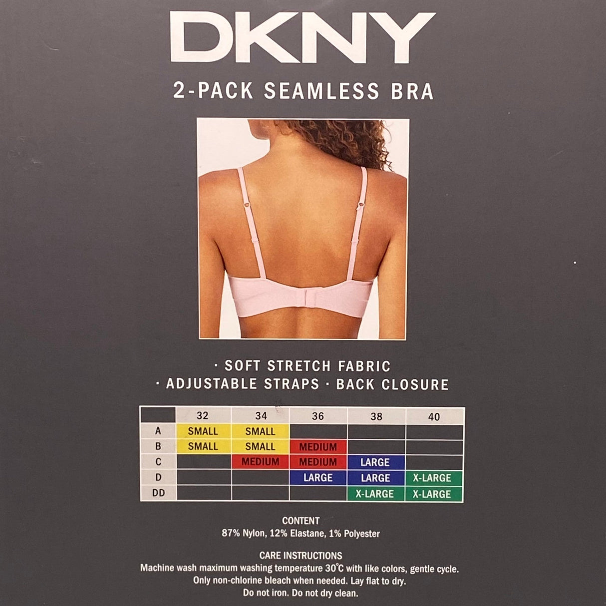 DKNY 2x Women's Seamless Bra Java/Mauve SIZE - Small