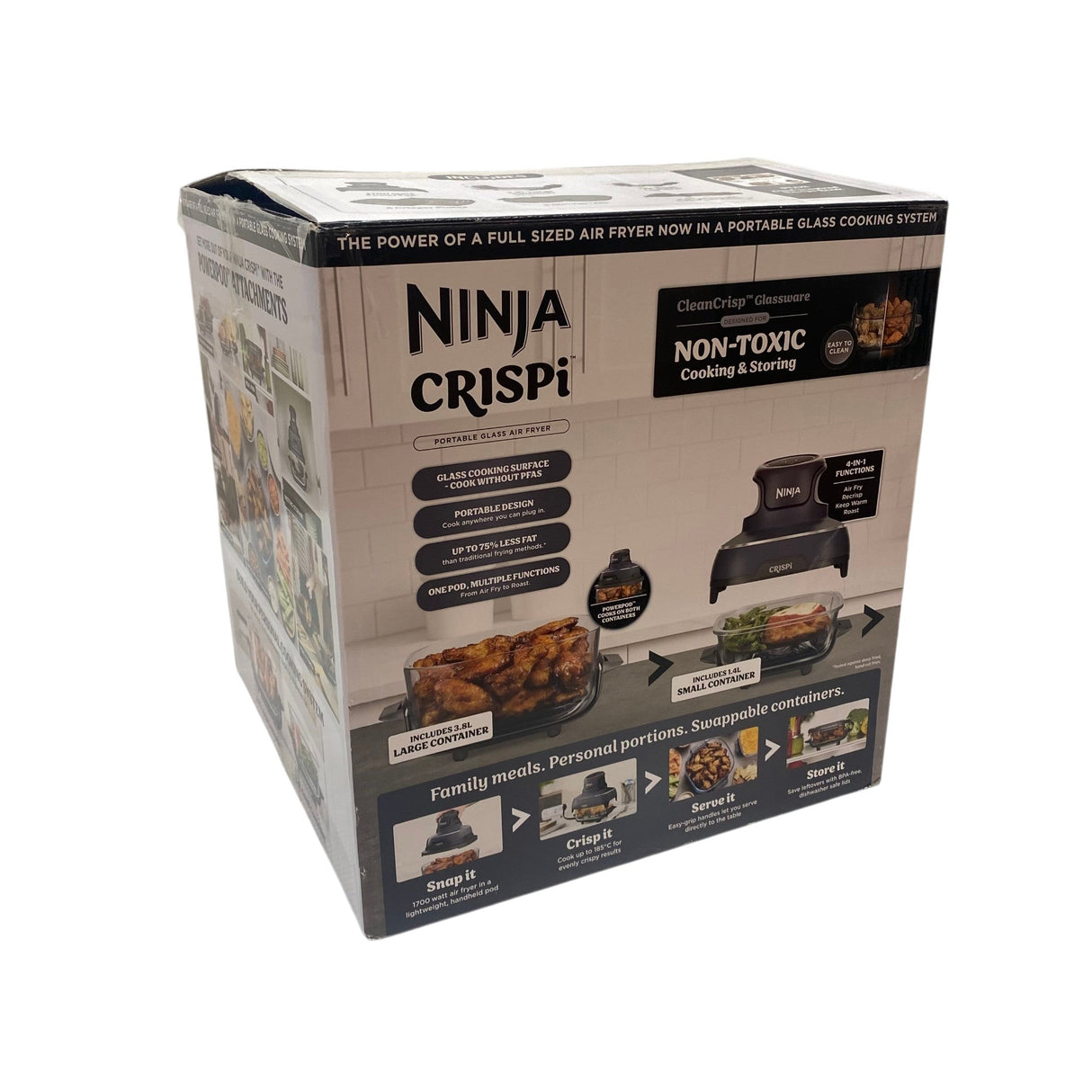 Ninja Crispi 4-in-1 Portable Glass Air Fryer