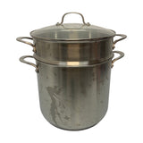 Linkfair 15L Stainless Steel Stockpot With Steamer