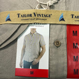 Tailor Vintage Men's Short Sleeve Linen Button-Up Shirt SIZE - Medium
