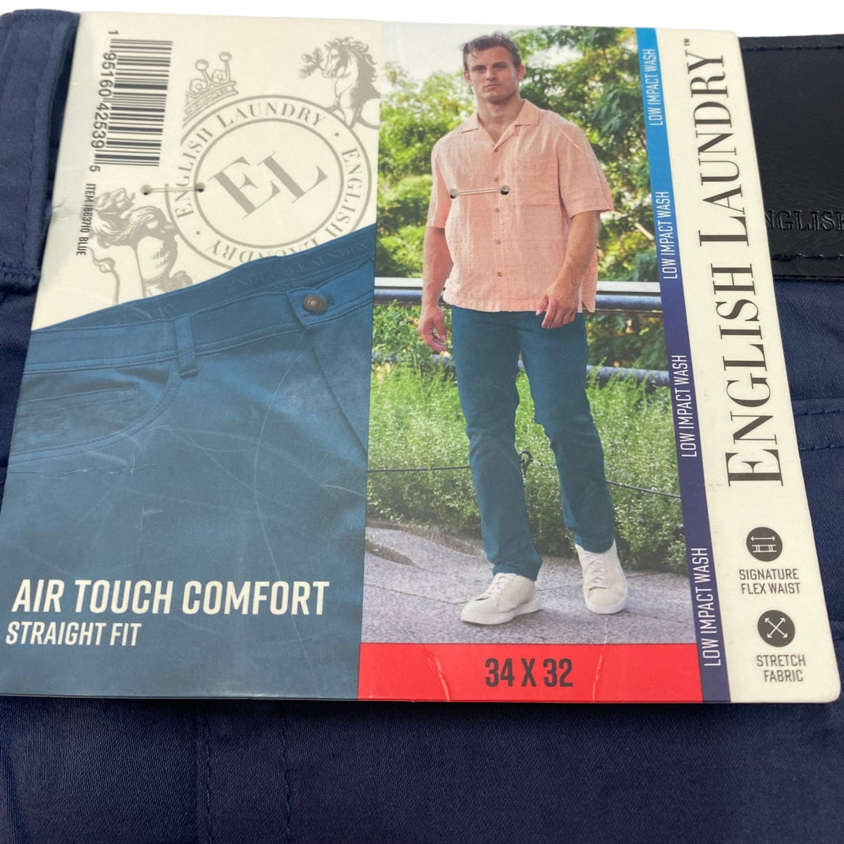 English Laundry Men's AirTouch Comfort Straight Fit Pants - Blue SIZE - 34