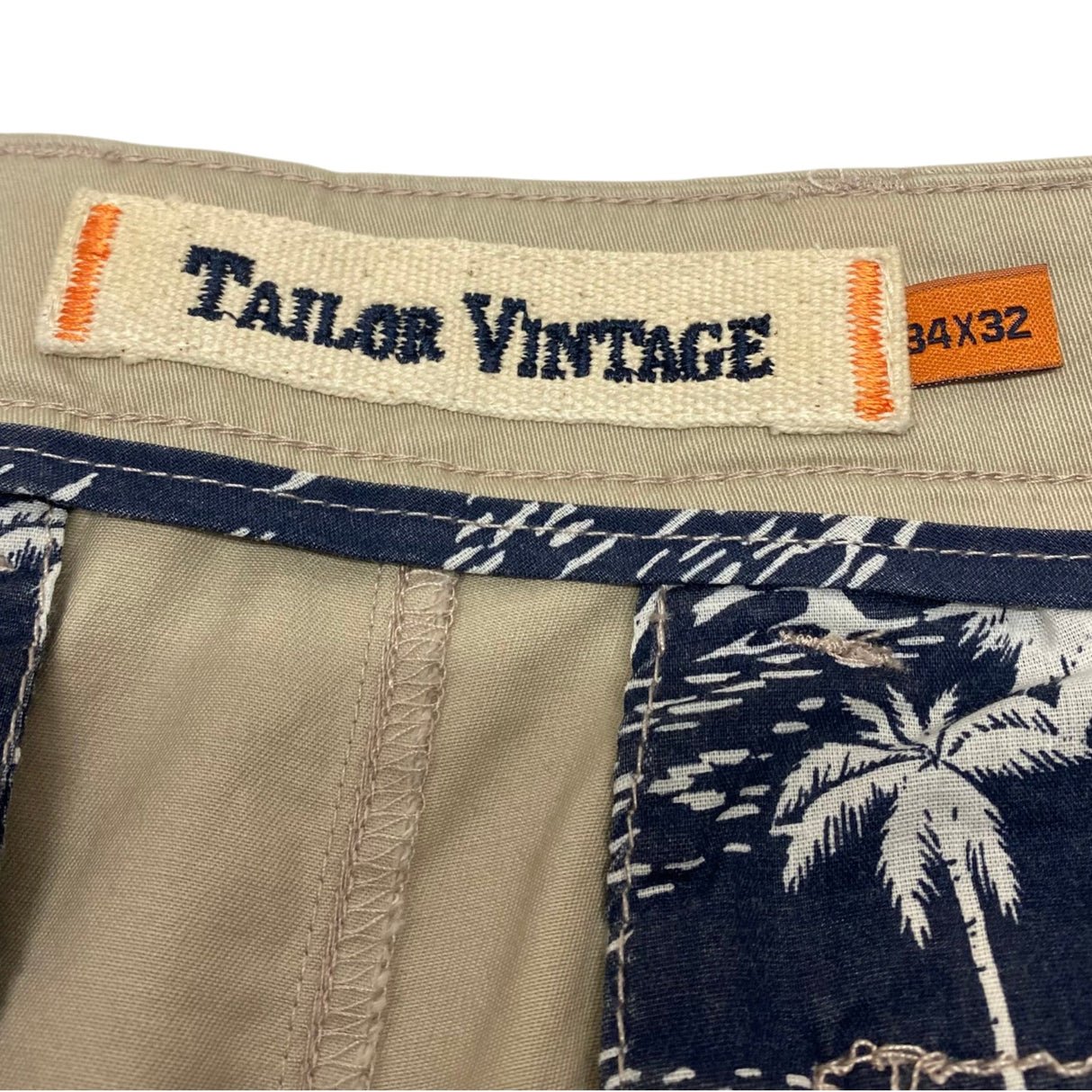Tailor Vintage Men's Slim Fit Chino Comfort Pants - Tan SIZE - 34