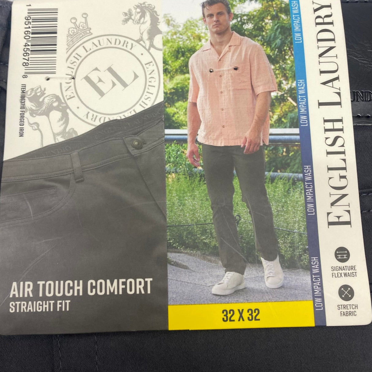English Laundry Men's AirTouch Comfort Straight Fit Pants - Forged Iron SIZE - 32