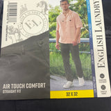 English Laundry Men's AirTouch Comfort Straight Fit Pants - Forged Iron SIZE - 32