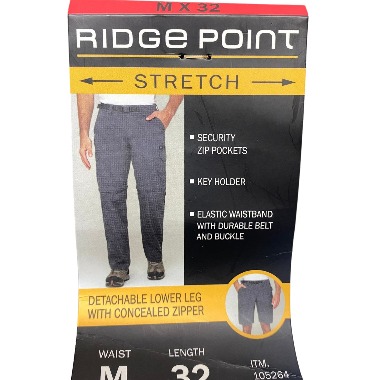 Ridge Point Men's Zip-Off Convertible Pants SIZE - 32 Medium