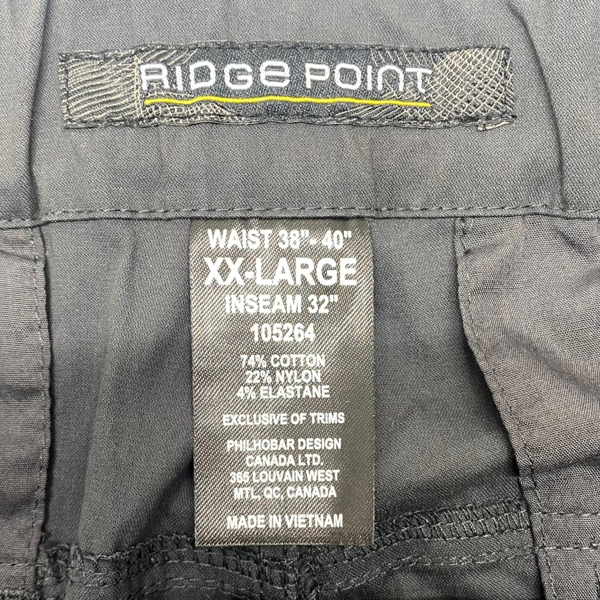 Ridge Point Men's Zip-Off Convertible Pants SIZE - 38 XXL