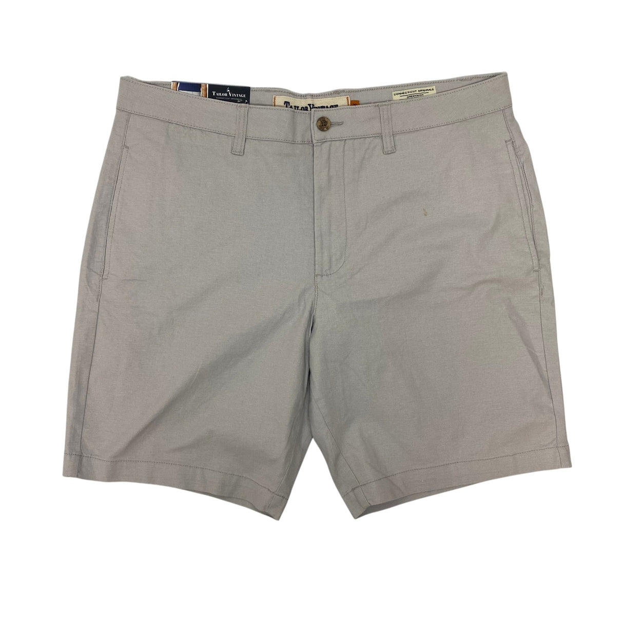 Tailor Vintage Men's Stretch Linen Cotton Walking Short - Quiet Grey SIZE - 36