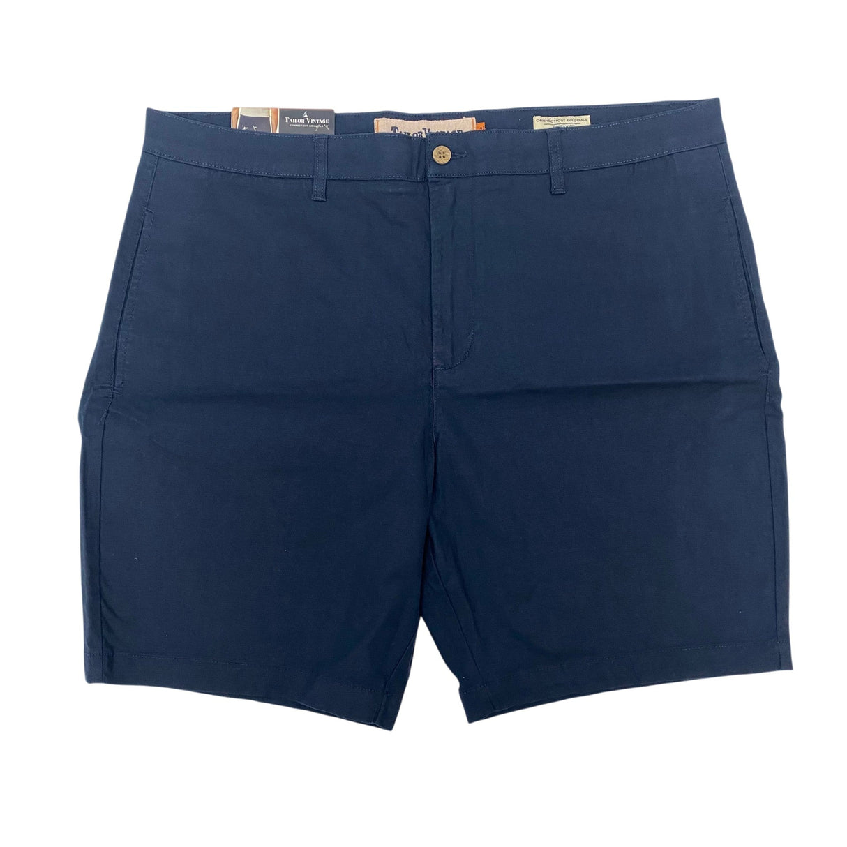 Tailor Vintage Men's Stretch Linen Cotton Walking Short - Navy SIZE - 42