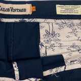 Tailor Vintage Men's Stretch Linen Cotton Walking Short - Navy SIZE - 42