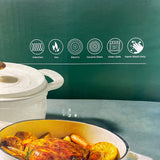 Tramontina 2x Enamelled Cast Iron Dutch Ovens - White