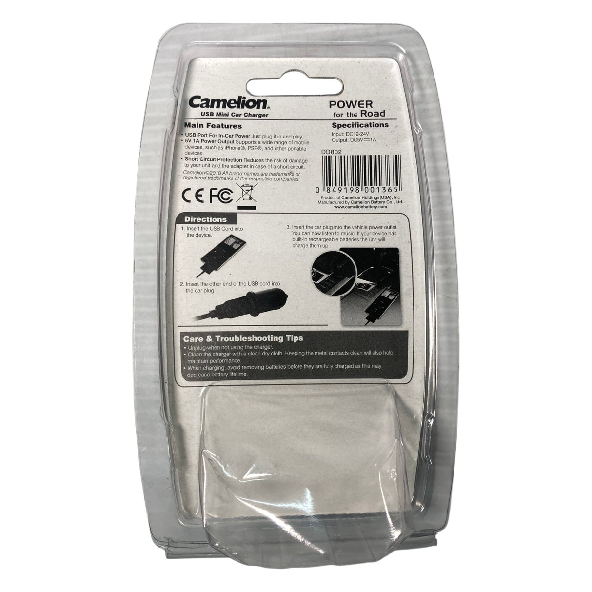 Camelion USB Mini Car Charger