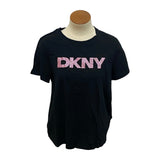 DKNY Women's Glitter Logo Sport Tee SIZE - Large