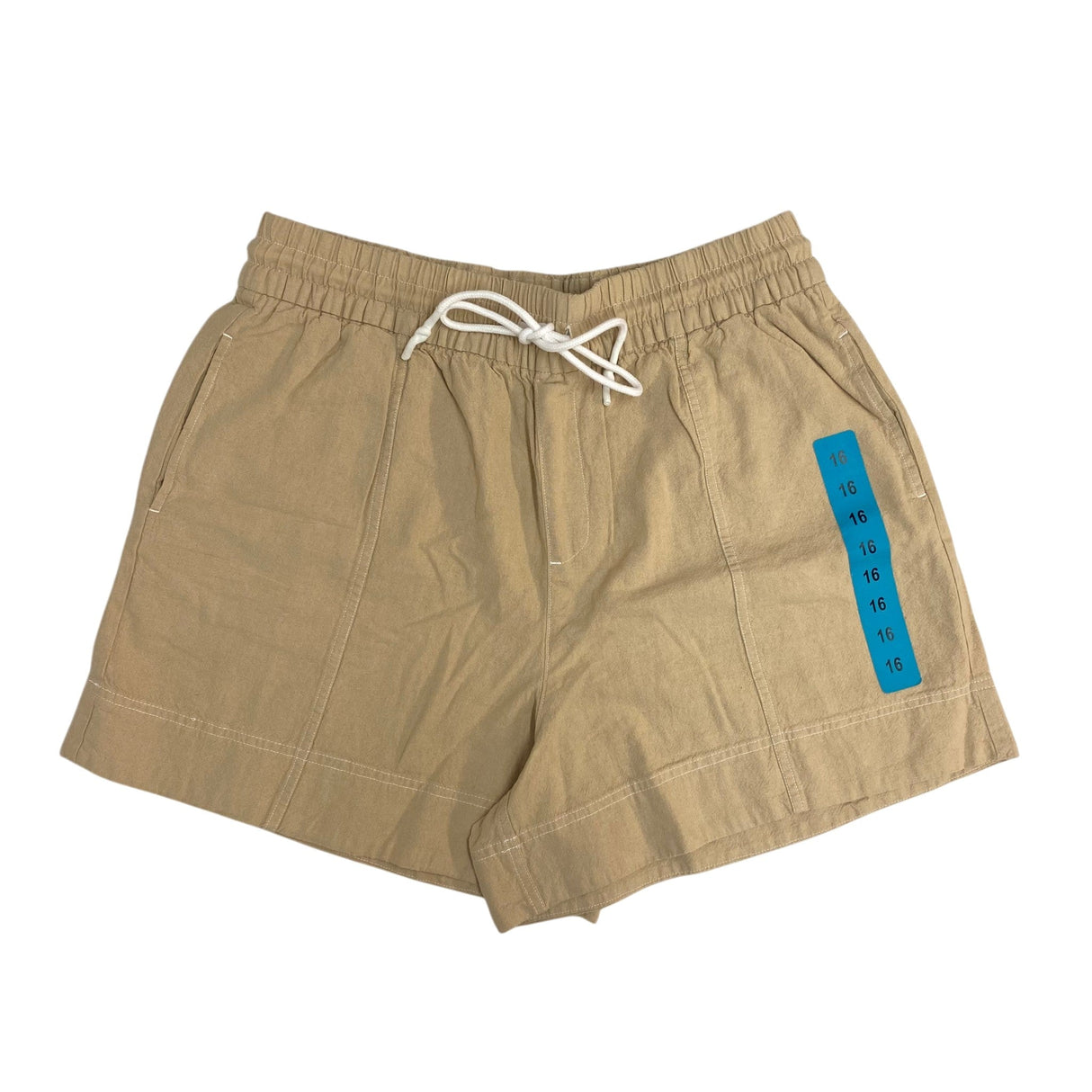 JAG Women's Contrast Stitch Linen Shorts SIZE - 16