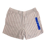Boston Traders Women's Relaxed Fit Cotton Shorts - Pink/White Stripe SIZE - Large