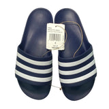 Adidas Men's Adilette Aqua Slide Sandal - Navy/White SIZE - 8
