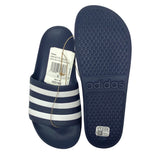 Adidas Men's Adilette Aqua Slide Sandal - Navy/White SIZE - 8