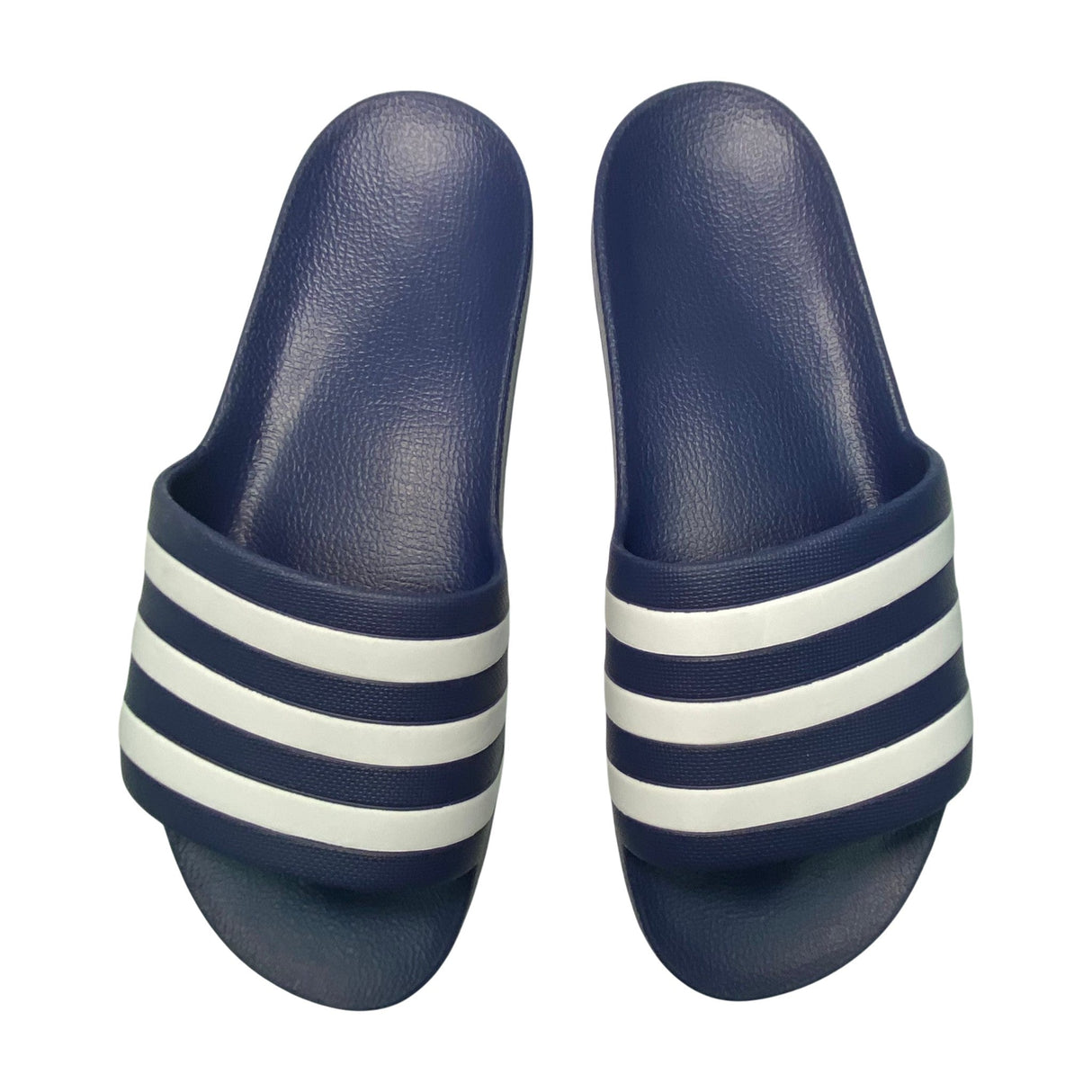 Adidas Men's Adilette Aqua Slide Sandal - Navy/White SIZE - 10