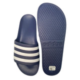 Adidas Men's Adilette Aqua Slide Sandal - Navy/White SIZE - 10