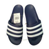 Adidas Men's Adilette Aqua Slide Sandal - Navy/White SIZE - 12