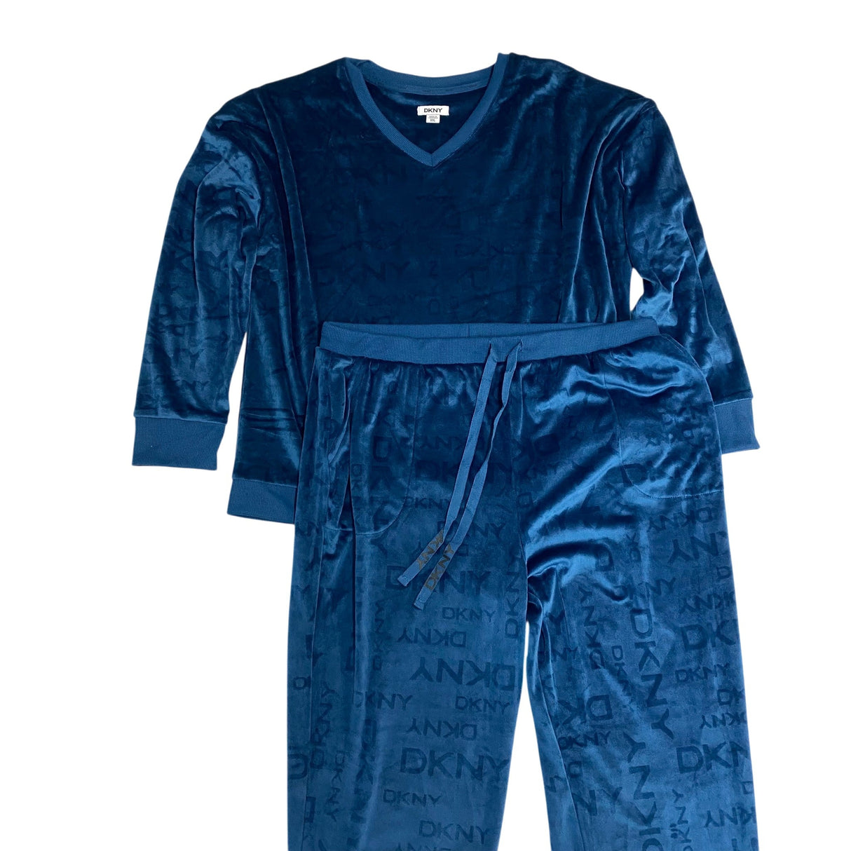 DKNY Women's 2 Piece Stretch Velour Lounge Set SIZE - XXL