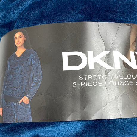DKNY Women's 2 Piece Stretch Velour Lounge Set SIZE - Extra Large
