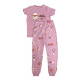 Pekkle Girl's 2 Piece Pyjama Set - Breakfast SIZE - 6