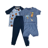 Pekkle Boy's 4 Piece Pyjama Set - Sports SIZE - 5