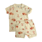 Pekkle Girl's 2 Piece Pyjama Set - Hearts SIZE - 5