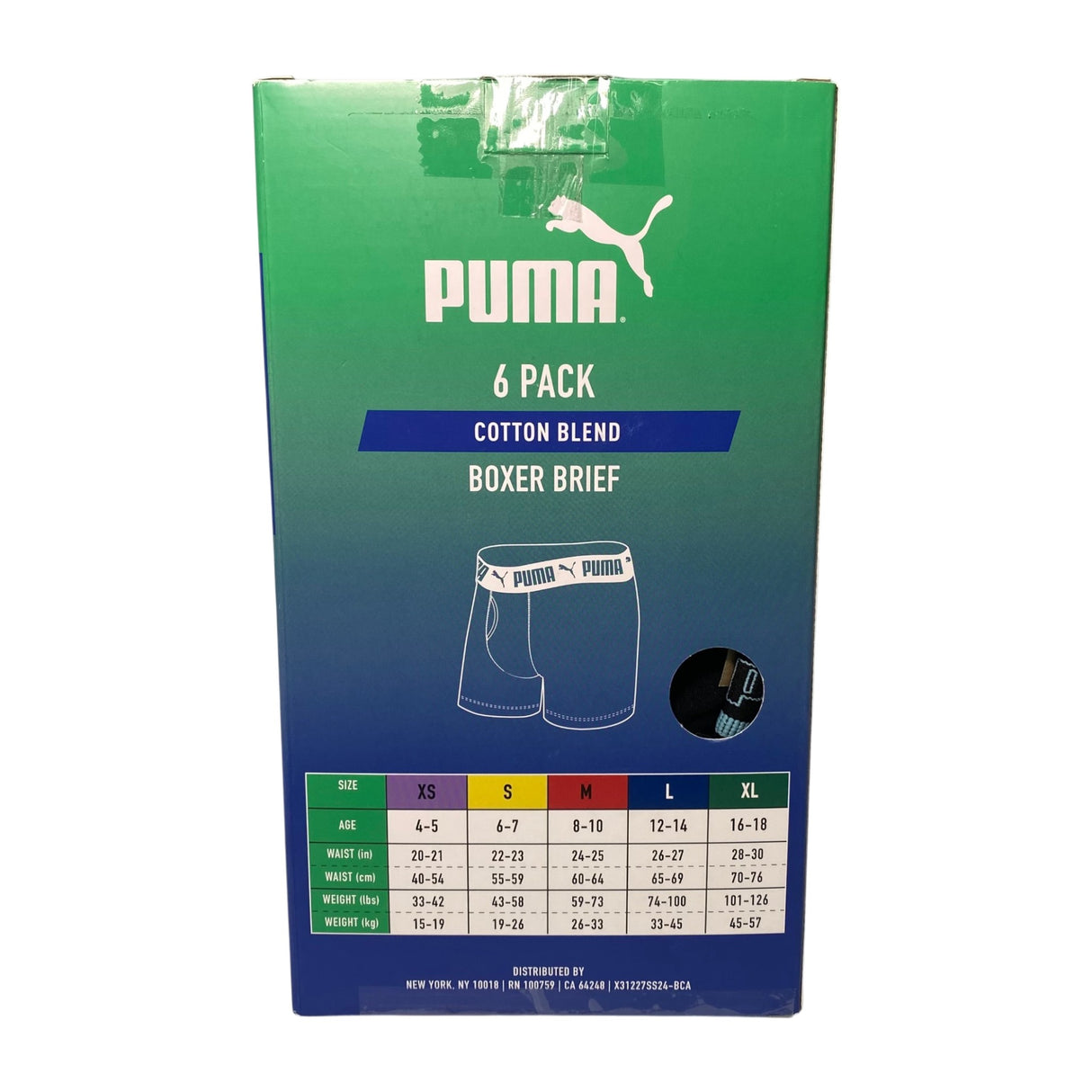 Puma Boy's 6x Boxer Brief SIZE - Small