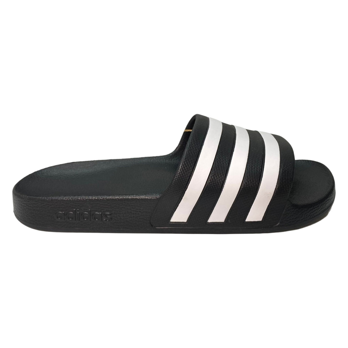 Adidas Men's Adilette Aqua Slide Sandal - Black/White SIZE - 7