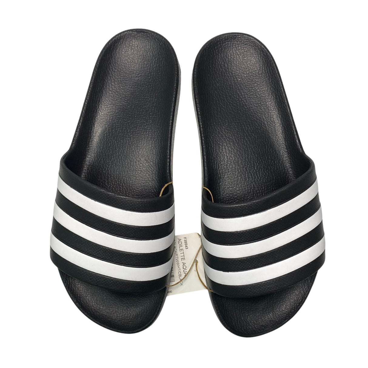 Adidas Men's Adilette Aqua Slide Sandal - Black/White SIZE - 7