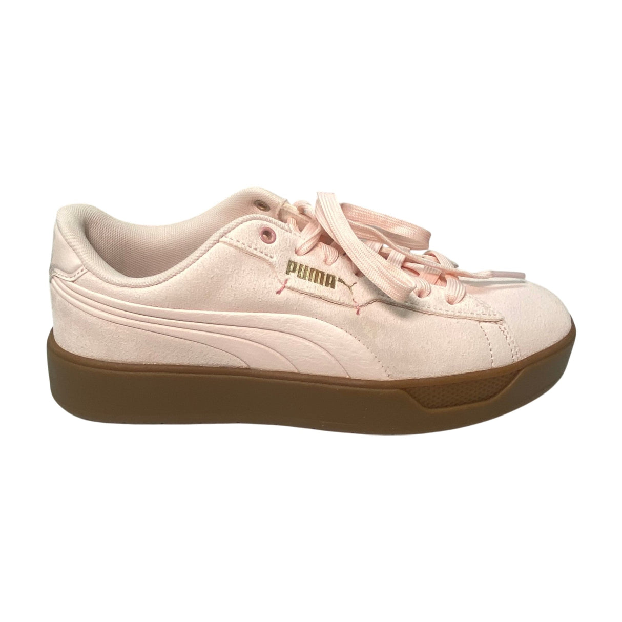 Puma Women's Smashbelle Sneaker - Jasmine Flower with Gold Puma Detail SIZE - 39
