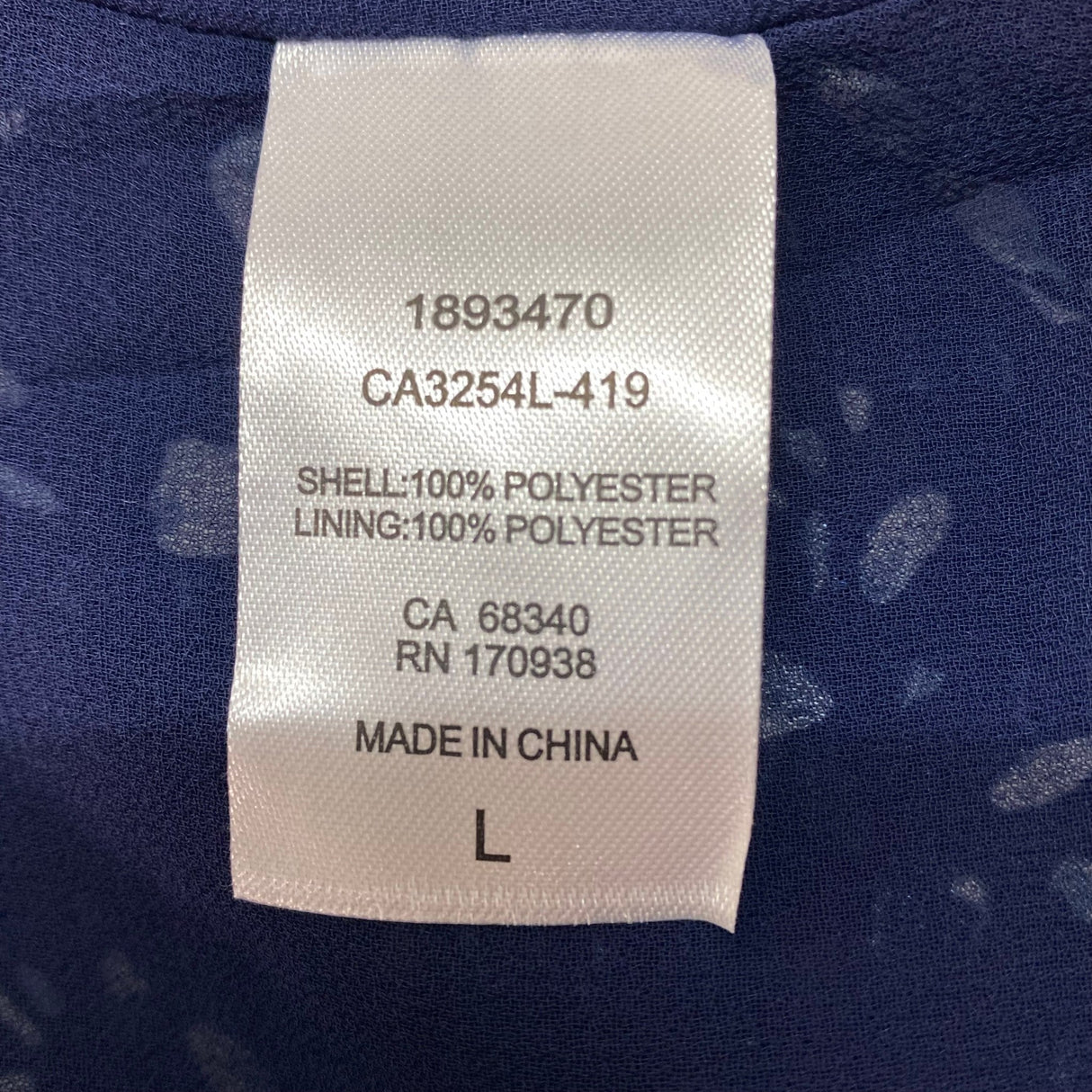 Hilary Radley Women's V Neck Blouse SIZE - Large