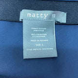 Matty M Women's Satin Midi Skirt - Navy SIZE - Large