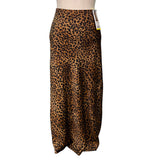 Matty M Women's Satin Midi Skirt - Leopard Print SIZE - Small