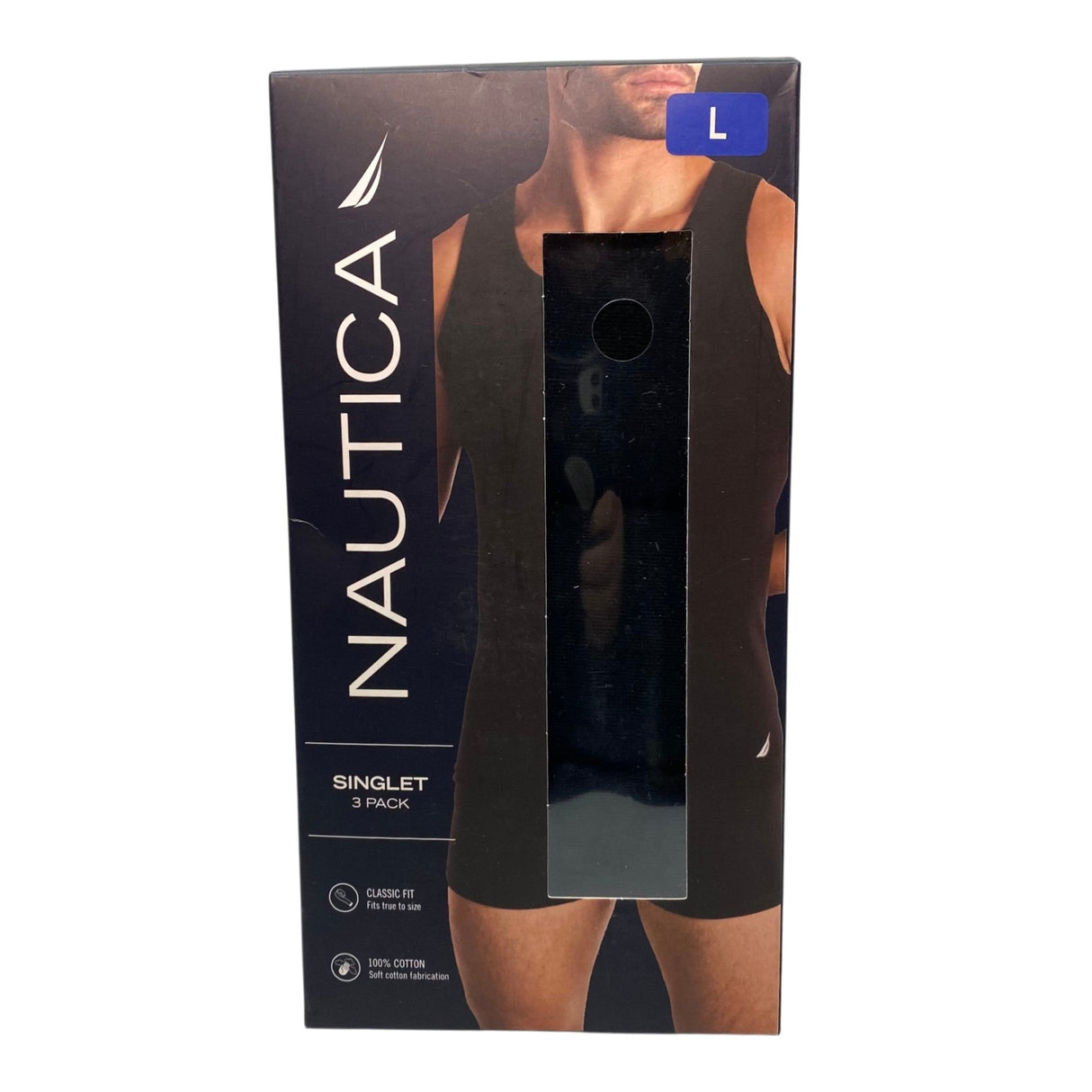 Nautica Men's 3x Singlets - Black SIZE - Large