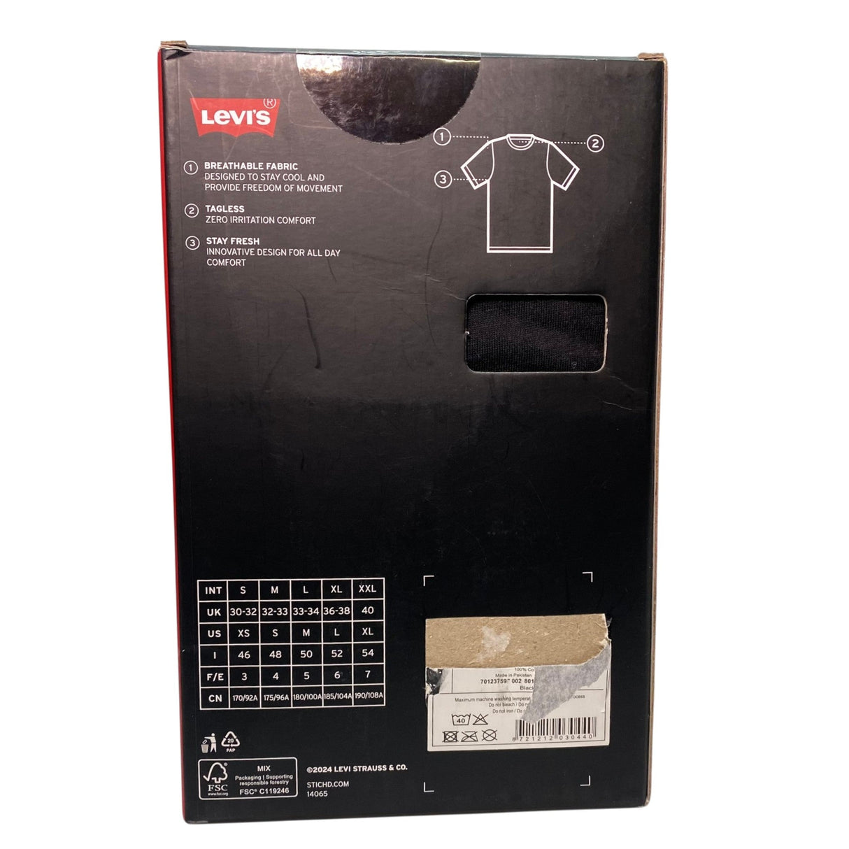 Levis Men's 3x Cotton Crew Neck Tees SIZE - Small