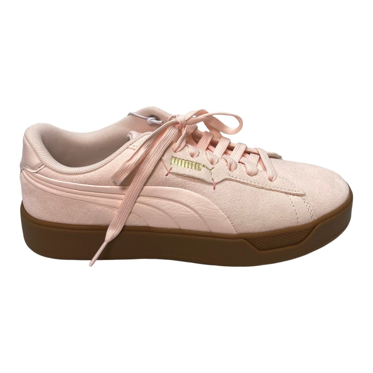 Puma Women's Smashbelle Sneaker - Jasmine Flower with Gold Puma Detail SIZE - 40