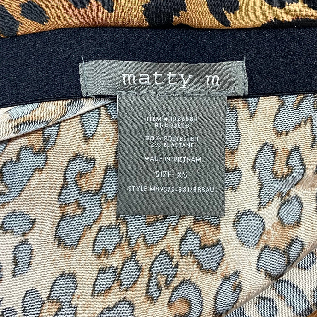 Matty M Women's Satin Midi Skirt - Leopard Print SIZE - Extra Small