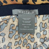 Matty M Women's Satin Midi Skirt - Leopard Print SIZE - Extra Small